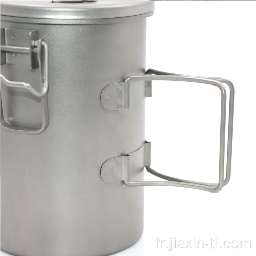 Pot de cuisson en titane de 900 ml pour camping ustenaires de cuisine en plein air